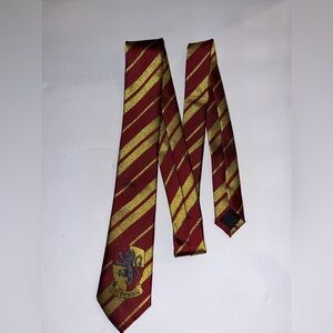 Harry Potter Gryffindor Striped Tie Red Gold House Crest Wizard Costume